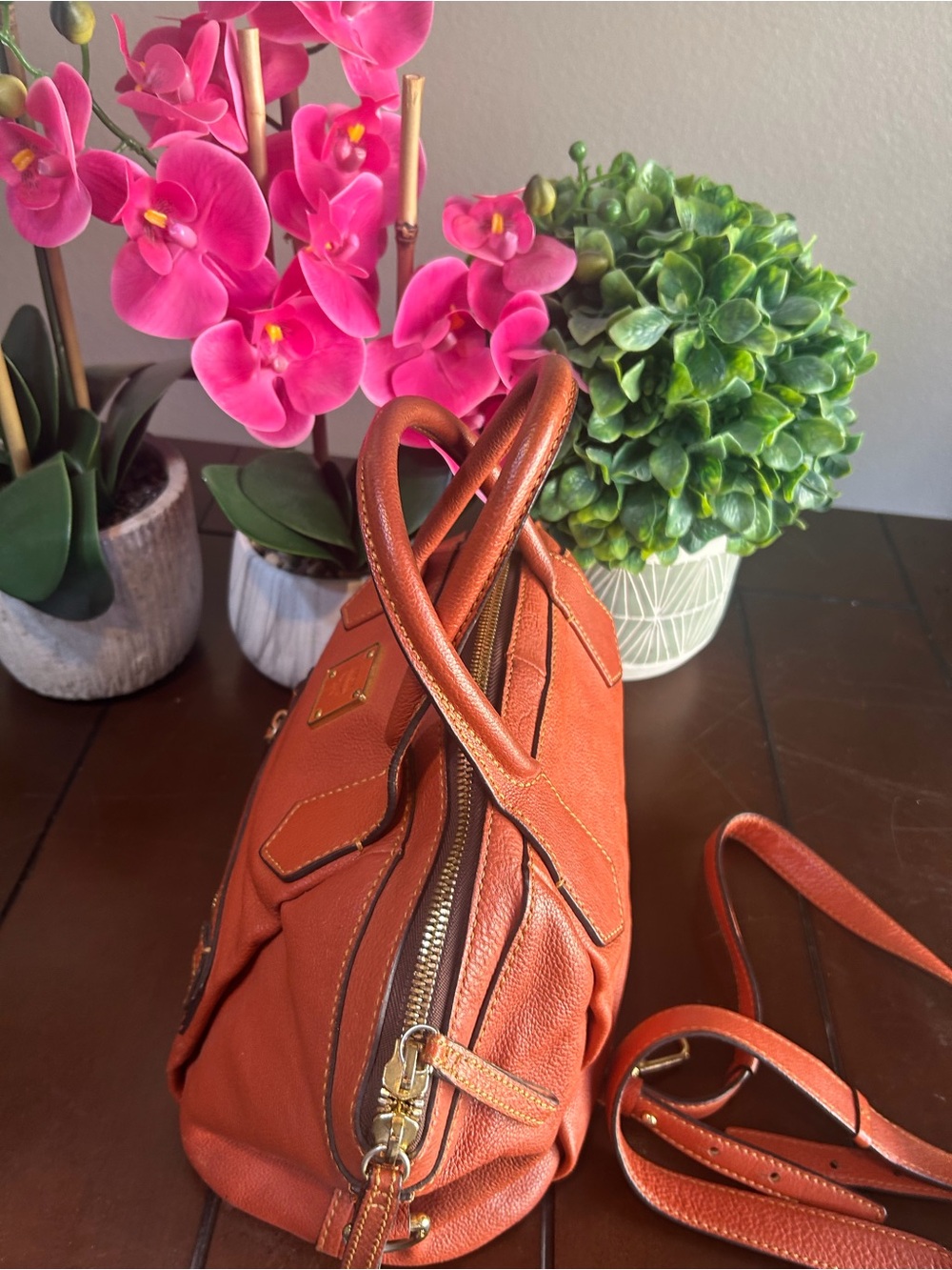 MCM Orange shoulder/ crossbody leather - Picture 4 of 14